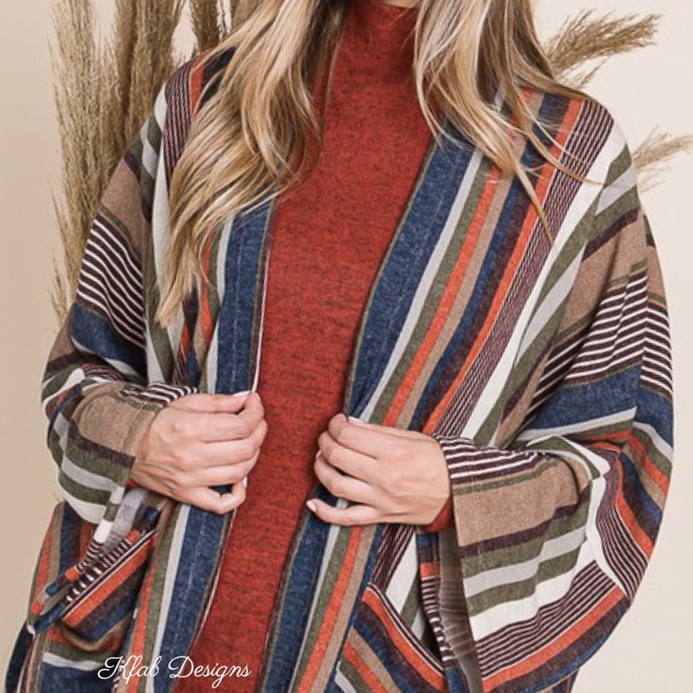 ❤️LAST 1! V Neck/V Back Open Front Drop Shoulder Soft Fabric Pocket Cardigan! - Picture 8 of 8
